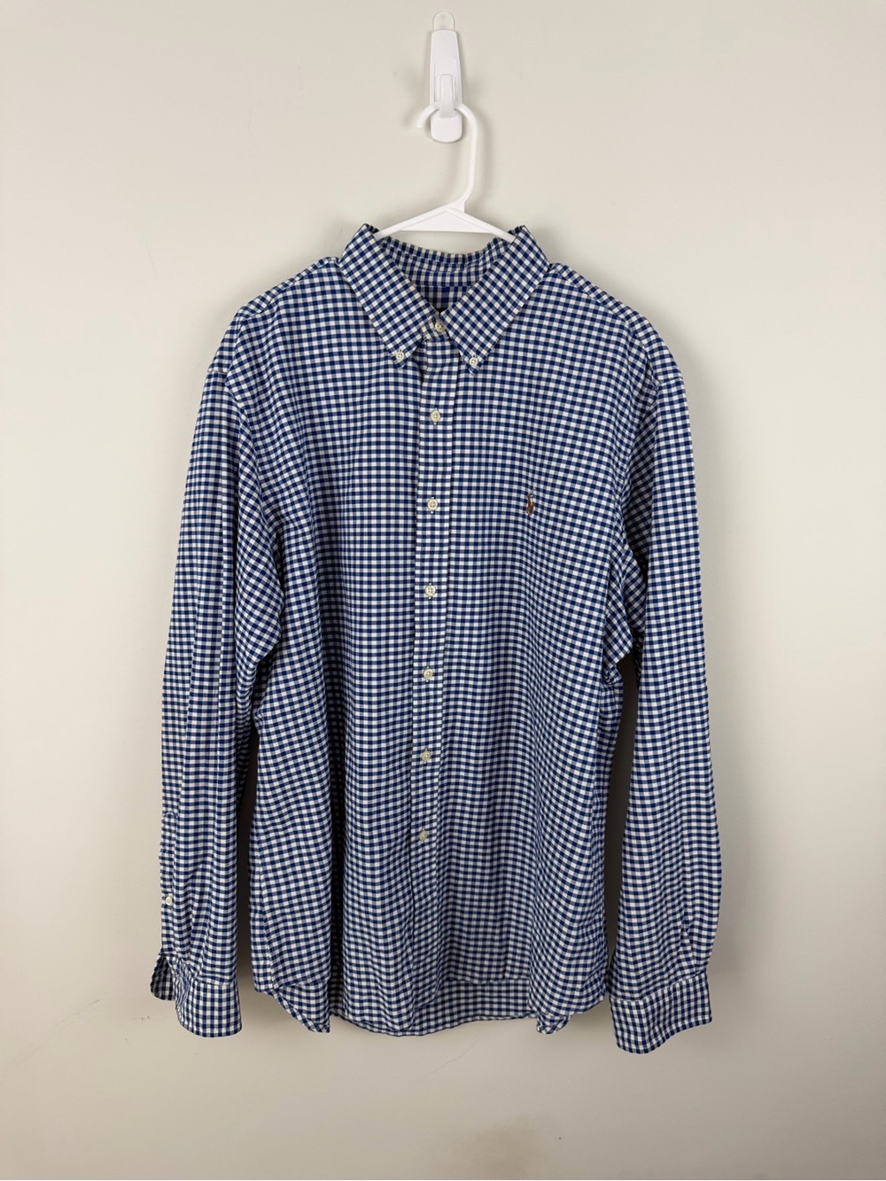 Ralph Lauren Blue Gingham Button-Down Shirt